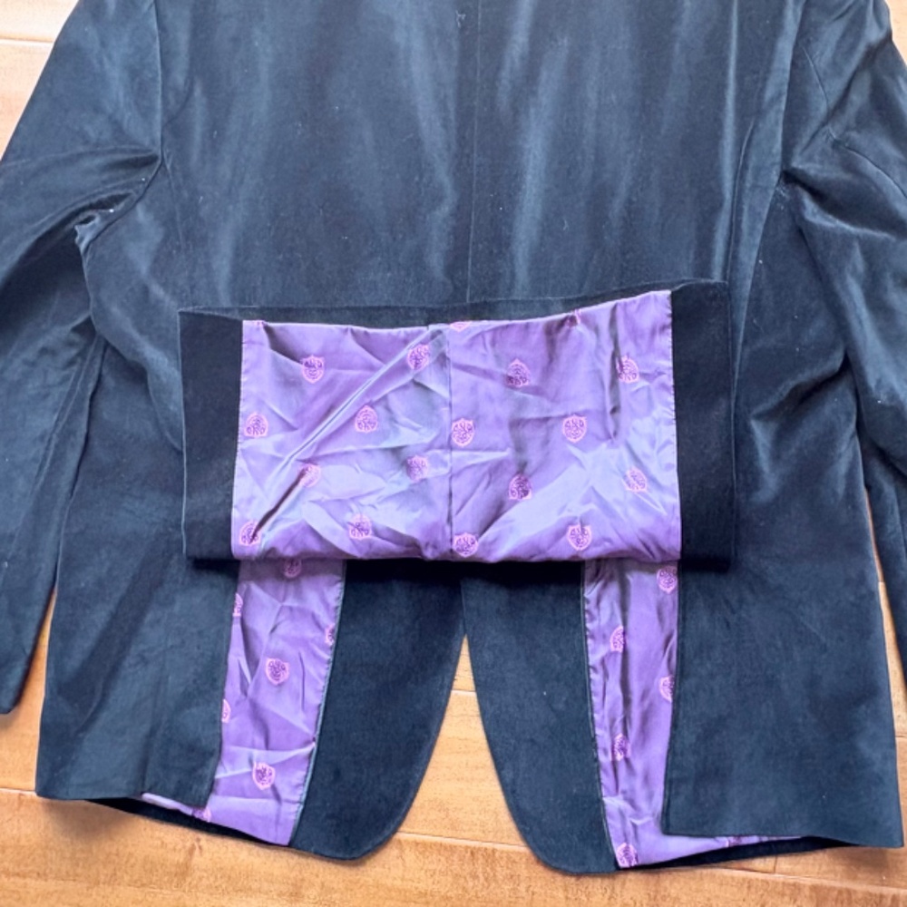 Rock & Republic Black‎ Velvet Suede Sport Coat Mens 48R - Picture 8 of 13